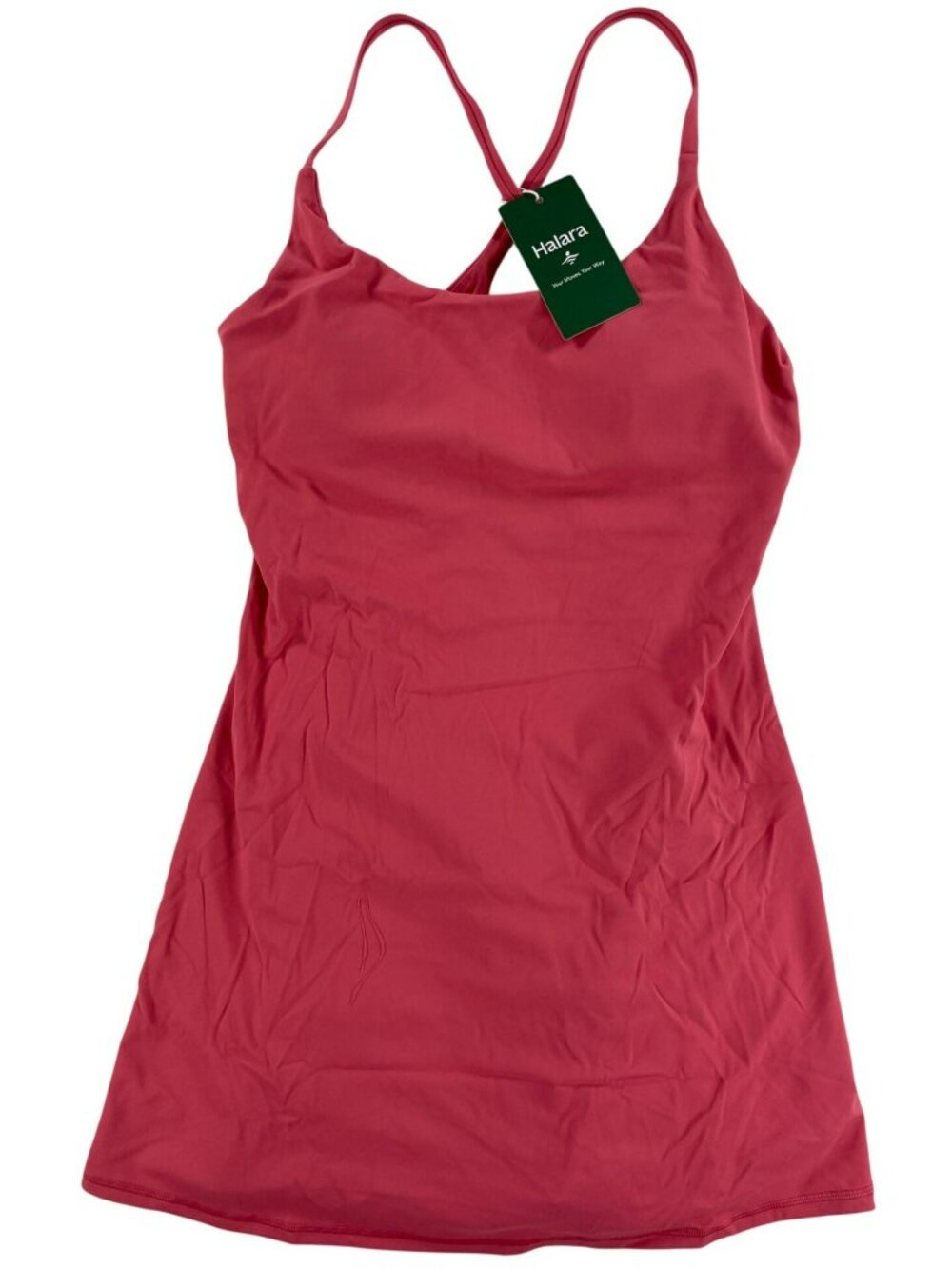 Halara SoftlyZero Dress Plush Sleeveless Red Dress Women's Size Small NEW
